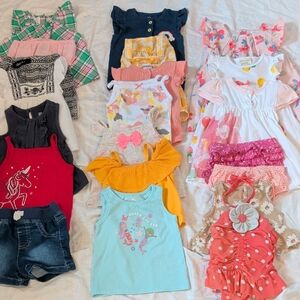 Baby Girl 6-9 Months Summer Bundle (20 PCs) Dresses Shorts Tops Swimsuit
